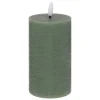 Bougie ronde LED Molia 7x15cm vert - Atmosphera
