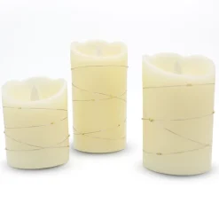 Bougies à LED en Cire FISHTEC X3 Bougies Télécommandées