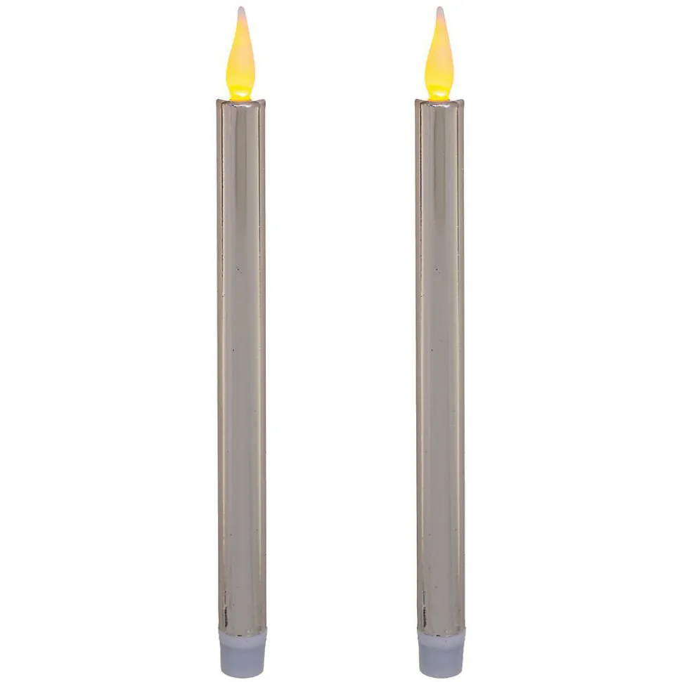 Bougies bâton led colorama de noël lot de 2 - feeric lights & christmas