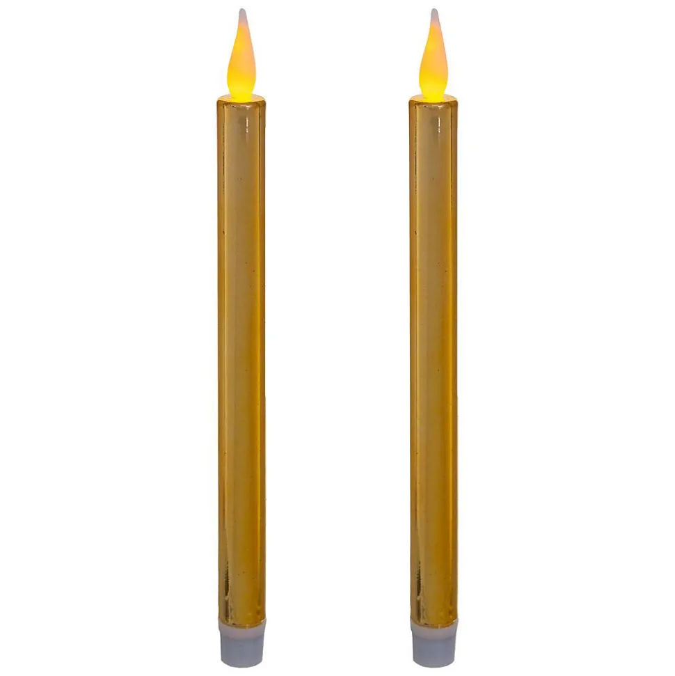 Bougies bâton led colorama de noël lot de 2 - feeric lights & christmas