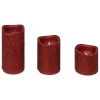 Bougies led "colorama de noël" lot de 3 rouge - feeric lights & christmas