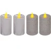 Bougies led colorama de noël lot de 4 votives argent - feeric lights & christmas