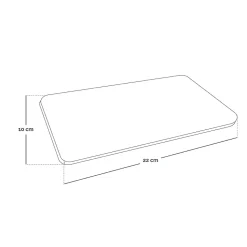 Bouillotte chauffante ou refroidissante 10 x 22 cm déhoussable pour toutes parties du corps - Noir - Vivezen