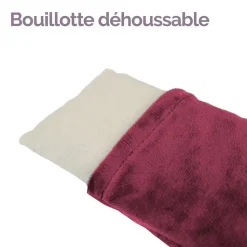 Bouillotte longue chauffante - 12 x 80 cm - Bleu - Vivezen