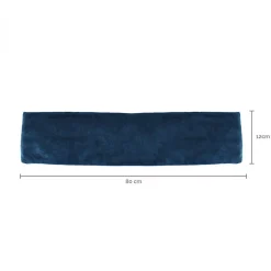 Bouillotte longue chauffante - 12 x 80 cm - Bleu - Vivezen