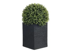 Boule de buis artificielle avec pot - H. 66 x D. 40 cm - Vert - DIAVA