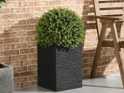 Boule de buis artificielle avec pot - H. 66 x D. 40 cm - Vert - DIAVA