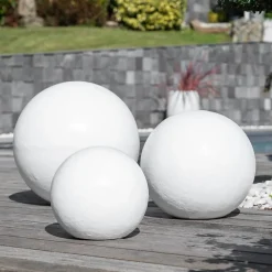 Boules déco design trio blanc, Wanda collection