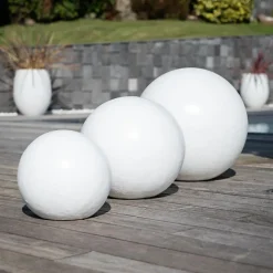 Boules déco design trio blanc, Wanda collection