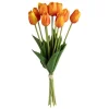 Bouquet 10 tulipes artificielles James orange H48cm - Atmosphera