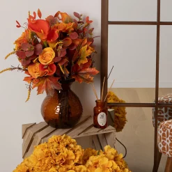 Bouquet d'automne artificiel James orange H55cm - Atmosphera
