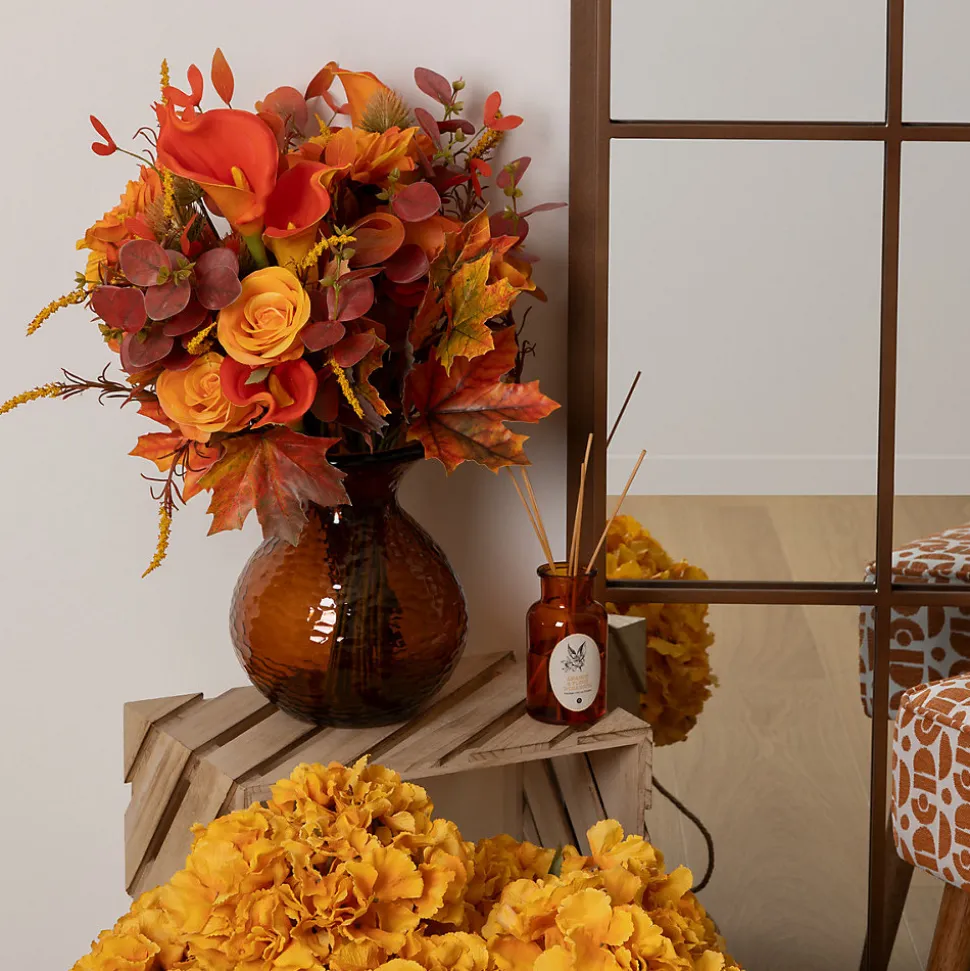 Bouquet d'automne artificiel James orange H55cm - Atmosphera