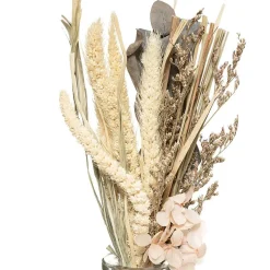 Bouquet de fleurs séchées en vase Wonder - Rose clair- Atmosphera