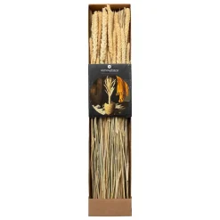 Bouquet fleurs séchées - boîte kraft H60 cm - Jaune- Atmosphera