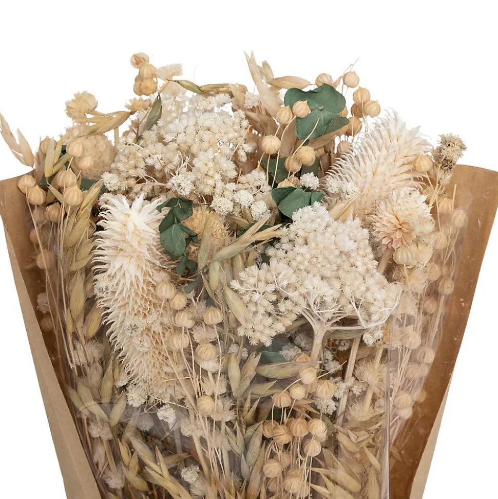 Bouquet fleurs séchées Chardon H48 cm - Jaune- Atmosphera