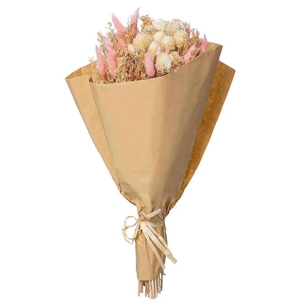 Bouquet fleurs séchées Folk H50 cm - Rose- Atmosphera