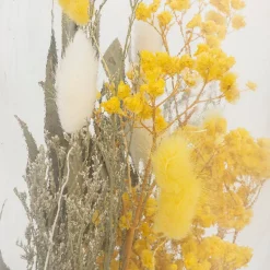 Bouteille avec fleurs séchées H46cm jaune - Atmosphera