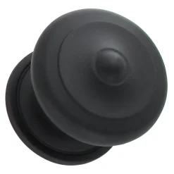 Bouton Boule de porte d'entrée rustique noir mat