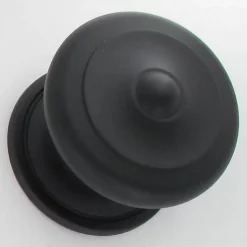 Bouton Boule de porte d'entrée rustique noir mat