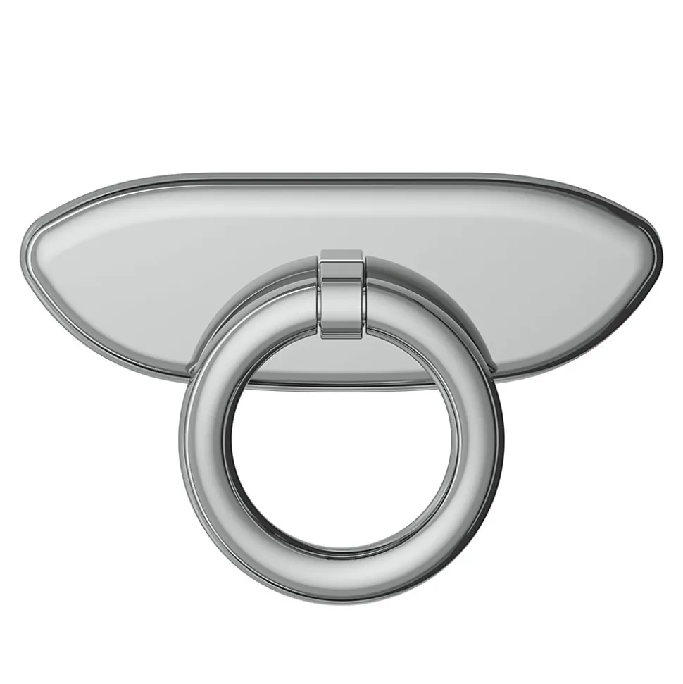 Bouton de meuble Armel GoodHome effet chromé Ø6cm x l.3.7cm x H.1cm