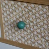 Bouton de meuble arrondi Ferel vert foncé Ø2.7cm x P.2.9cm