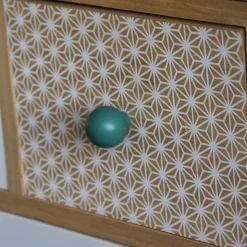 Bouton de meuble arrondi Ferel vert foncé Ø2.7cm x P.2.9cm