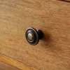 Bouton de meuble arrondi Rohan bronze Ø3.3 cm