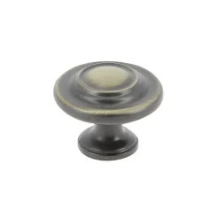 Bouton de meuble arrondi Rohan bronze Ø3.3 cm
