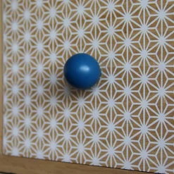 Bouton de meuble arrondi Ferel mat bleu foncé Ø2.7 x l.20,7 cm
