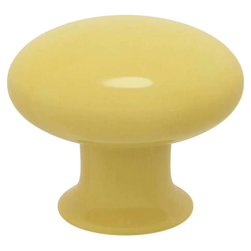 Bouton de meuble arrondi GoodHome Porcelaine Vras Ø3.2cm x p.2.5cm