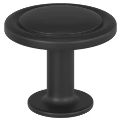Bouton de meuble arrondi Kilhog GoodHome noir Ø3.1cm x P.2.5cm