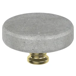 Bouton de meuble arrondi GoodHome Rubian jaune Ø3.5cm x p.2.7cm