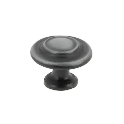 Bouton de meuble arrondi Rohan étain gris Ø3.3 cm