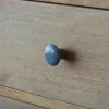 Bouton de meuble arrondi Porcelaine Vras GoodHome titane bleu Ø3.2cm x P.2.5cm