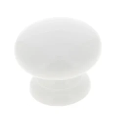 Bouton de meuble arrondi Belz blanc ⌀.53mm x L.53mm