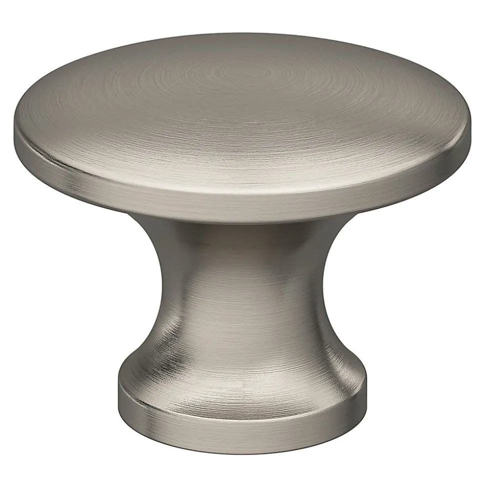 Bouton de meuble arrondi GoodHome Primel gris Ø2.9cm x l.2.9cm x h. 2.1cm x p.2.1cm