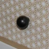 Bouton de meuble arrondi Ferel noir ⌀.27mm x L.27mm
