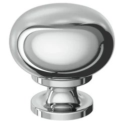 Bouton de meuble arrondi GoodHome Primel gris Ø3.2cm x l.3.2cm x h.3cm x p.3cm