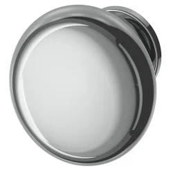Bouton de meuble arrondi GoodHome Primel gris Ø3.2cm x l.3.2cm x h.3cm x p.3cm
