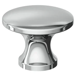 Bouton de meuble arrondi Primel GoodHome effet chromé Ø2.9 x l.2,9 mm x h. 2.1 cm