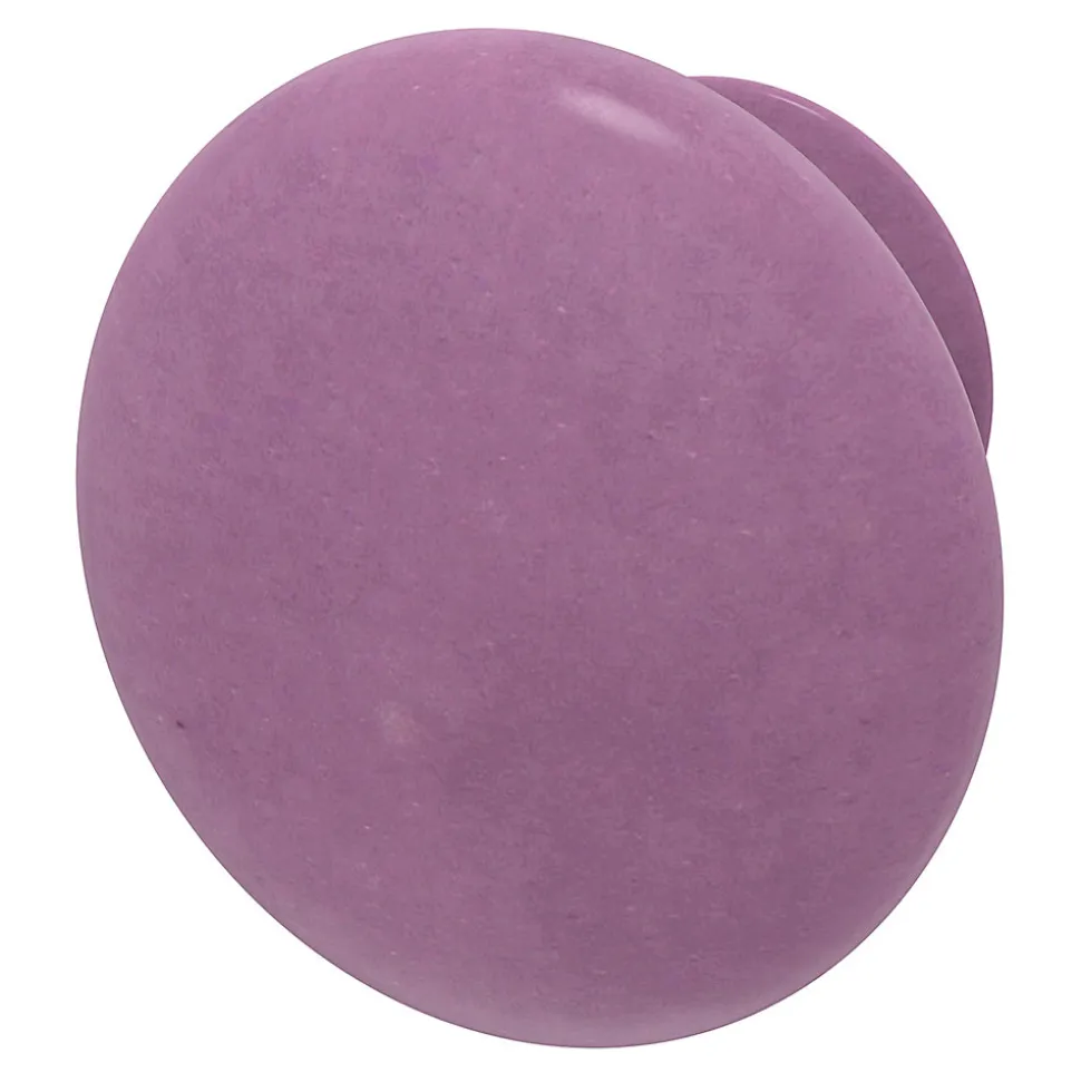 Bouton de meuble arrondi GoodHome Porcelaine Vras bleu Ø3.2cm x p.2.5cm