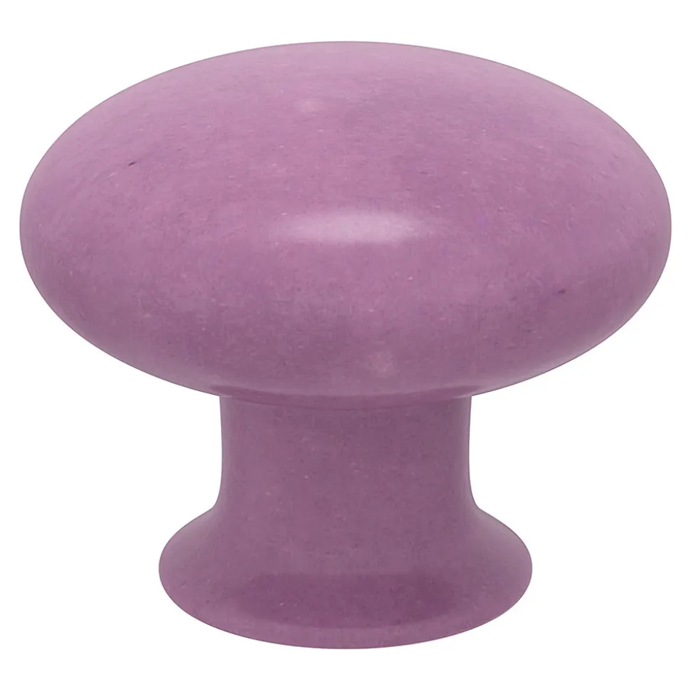 Bouton de meuble arrondi GoodHome Porcelaine Vras bleu Ø3.2cm x p.2.5cm