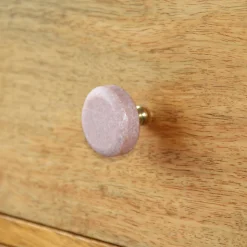 Bouton de meuble arrondi GoodHome Rubian rose Ø3.5cm x l.3.5cm x h.3.5cm x p.2.7cm