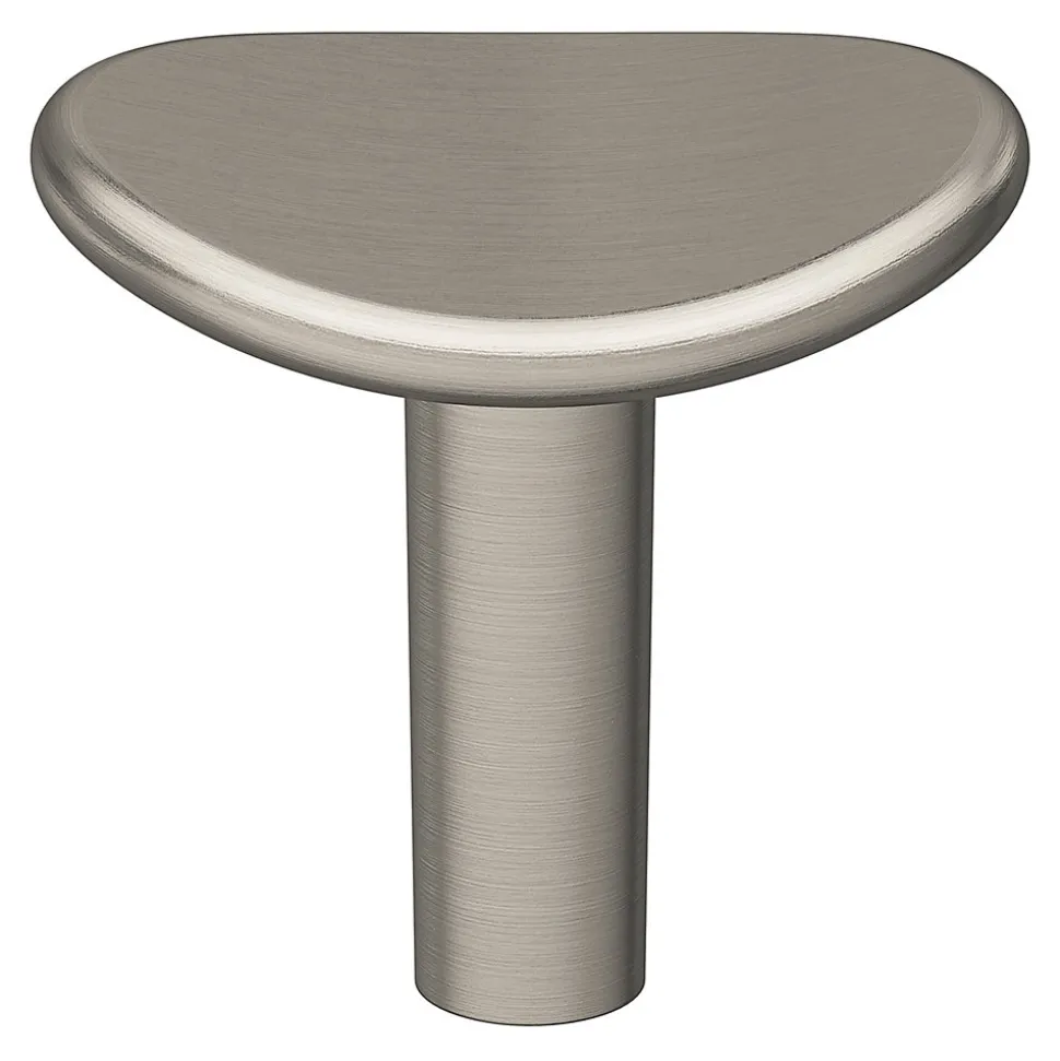 Bouton de meuble arrondi GoodHome Meham gris Ø3.5cm x l.3.2cm x h. 3cm x p.3cm