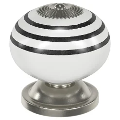Bouton de meuble arrondi Vras blanc ⌀.40mm