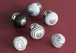 Bouton de meuble arrondi Vras blanc ⌀.40mm