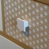 Bouton de meuble carré Kaon blanc l.3cm x H.3cm x P.1.9cm
