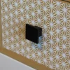 Bouton de meuble carré Kaon noir L.3 x P. 1,9 cm