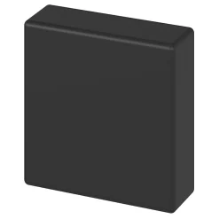 Bouton de meuble Carré Skej GoodHome mat noir Ø3 cm