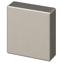 Bouton de meuble carré Skej GoodHome effet nickel Ø3cm
